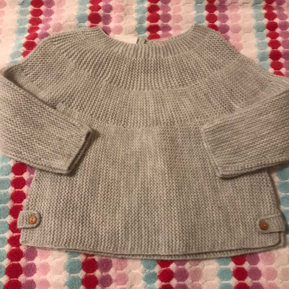 Gray knit sweater